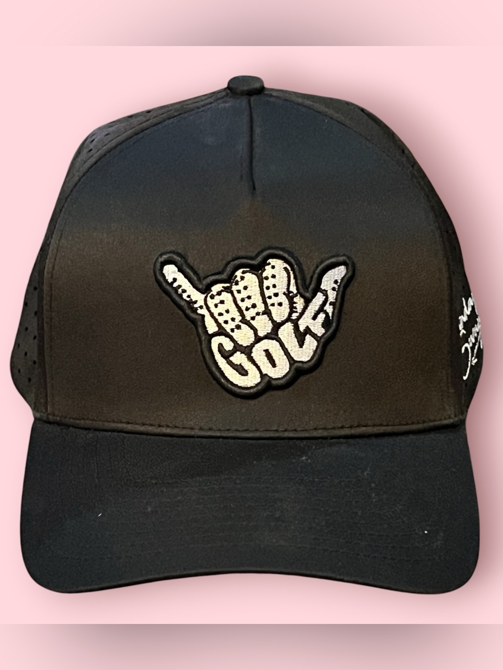 Sunday Swagger Golf Shaka Snapback Mens Hat / Cap (Black / White)